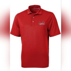 St Louis Cardinals Cutter and Buck Mens Red Virtue Short Sleeve Polo Size XL